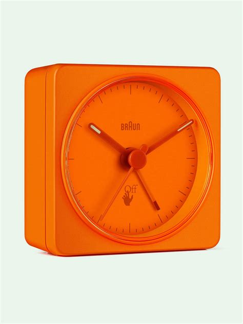 off white braun clock